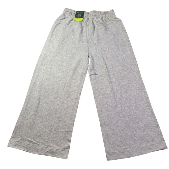 Tek Gear Crop Pants Womens M High Waist French Terry Light Gray Blend NWT - Picture 2 of 7